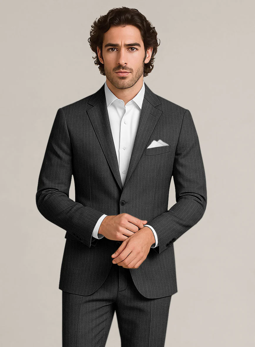 Bristol Charcoal Pinstripe Suit - Image 3