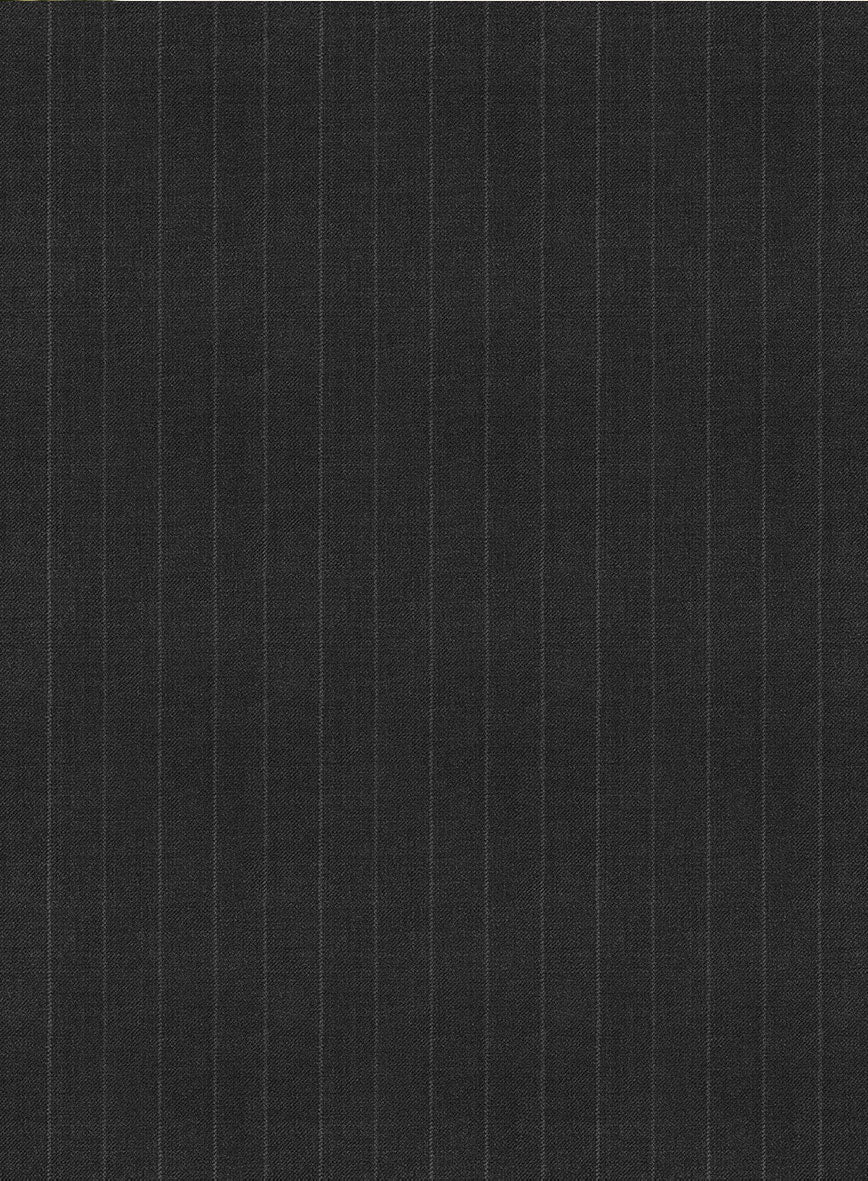 Bristol Charcoal Regal Stripe Double Breasted Suit - Image 5