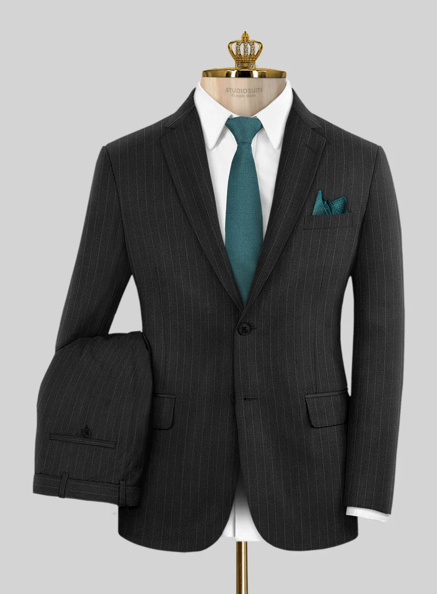Bristol Charcoal Regal Stripe Suit - Image 2