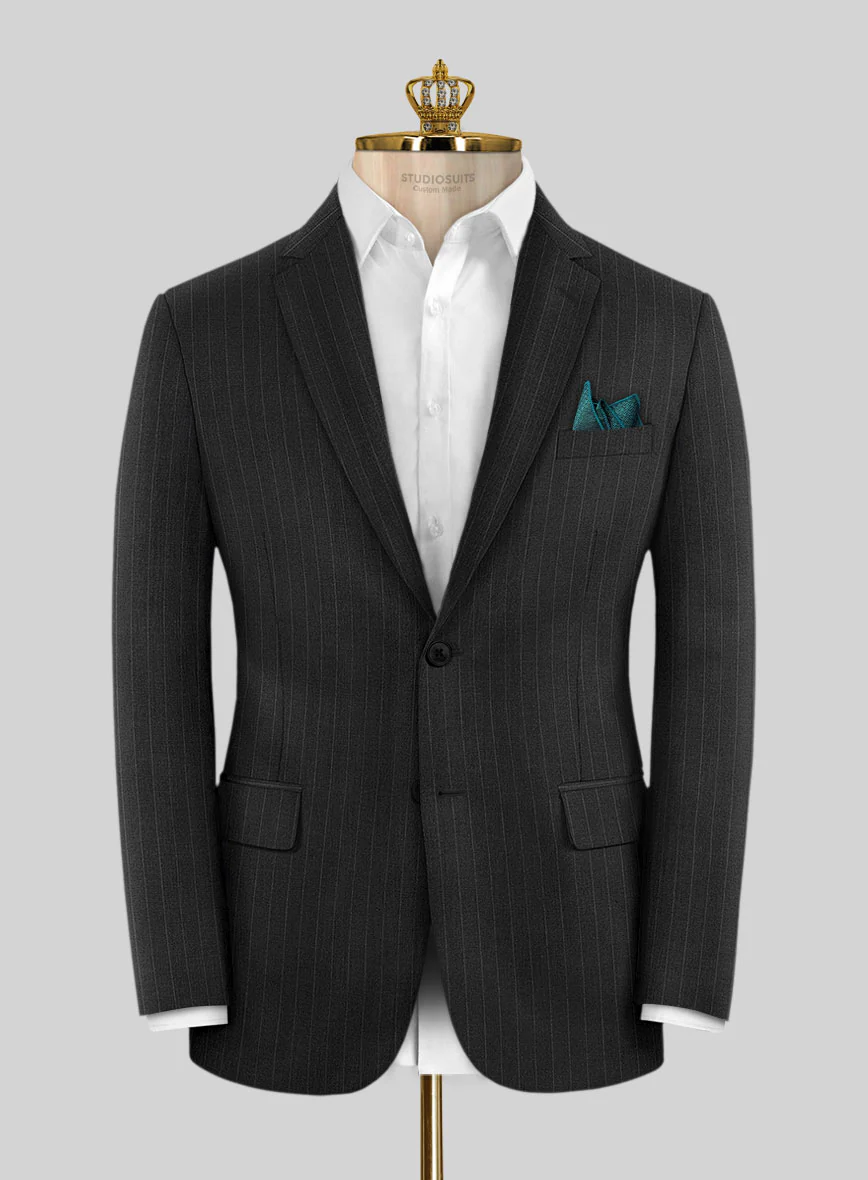 Bristol Charcoal Regal Stripe Suit - Image 3