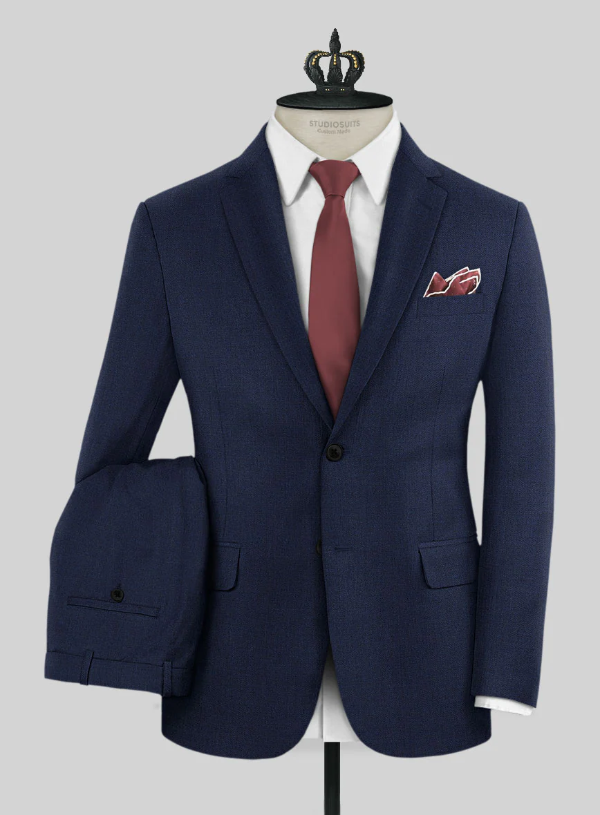Bristol Dark Midnight Blue Sharkskin Suit - Image 2