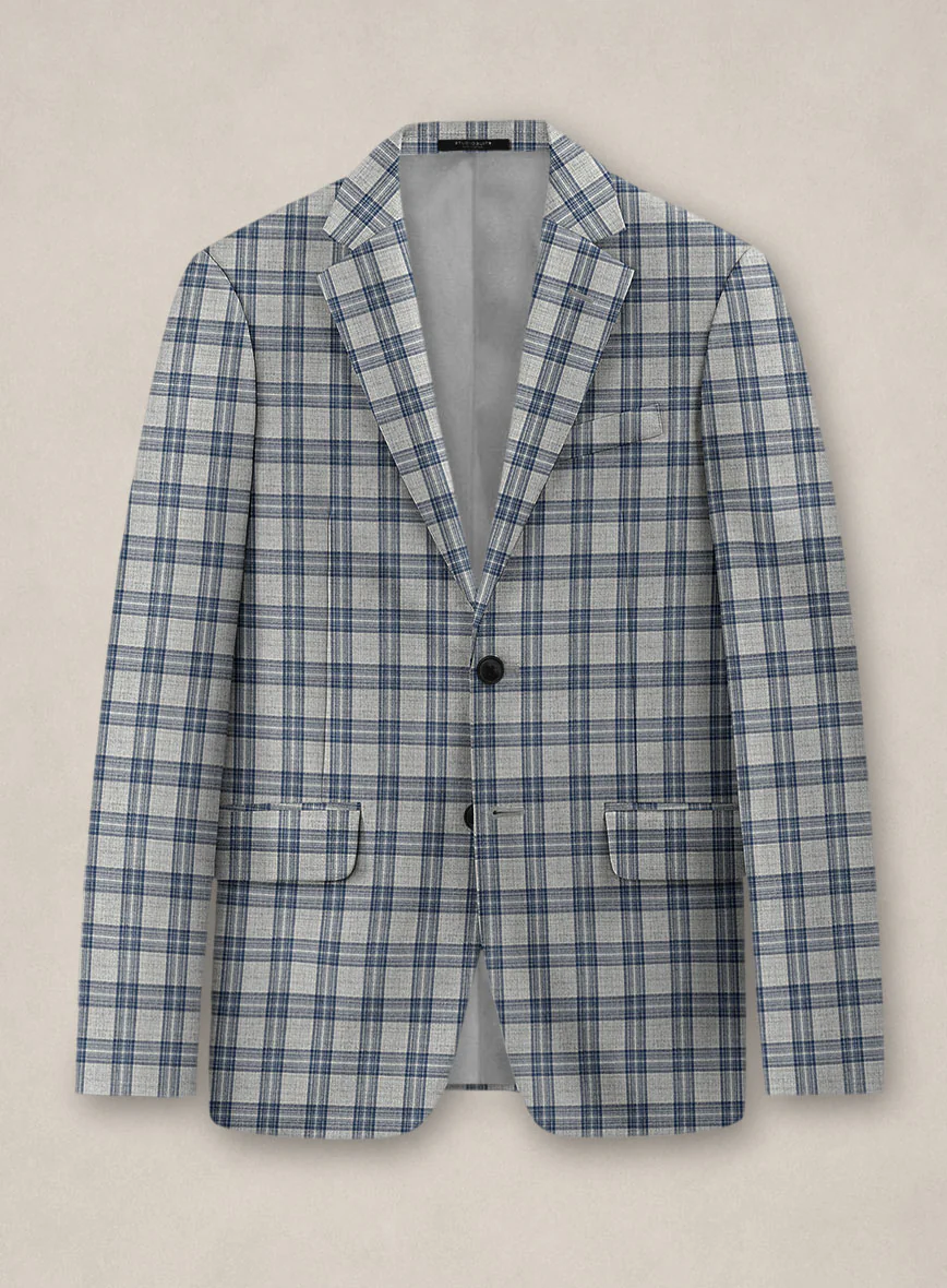 Bristol Gray Blue Check Jacket
