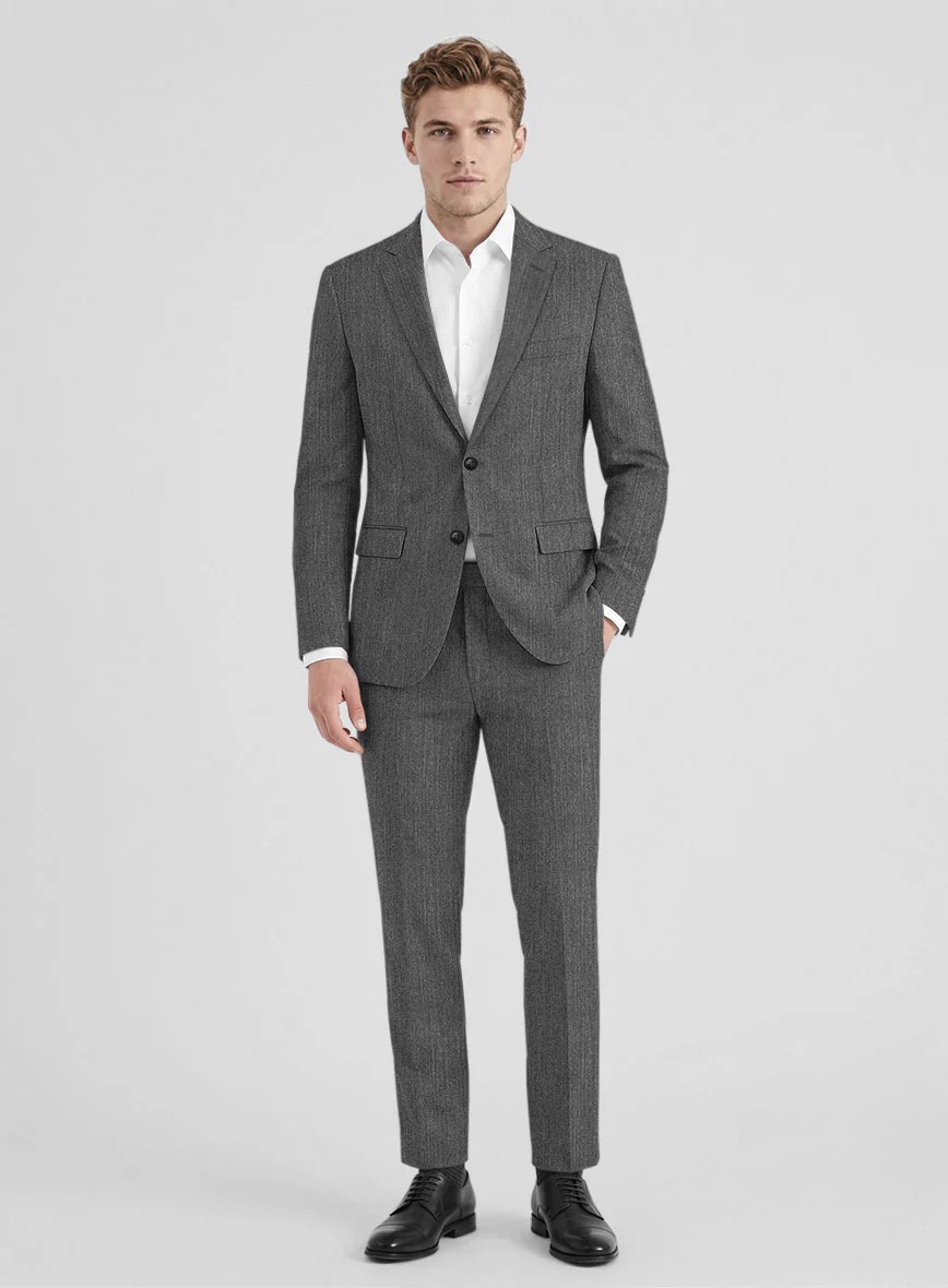 Bristol Gray Herringbone Suit