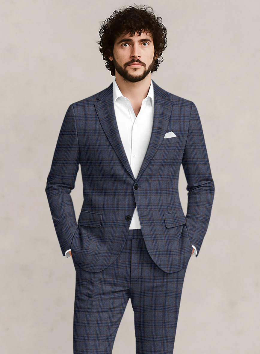 Bristol Indaco Blue Check Jacket - Image 2