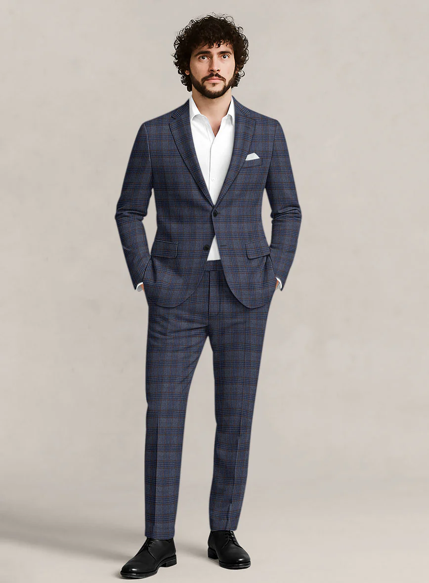 Bristol Indaco Blue Check Suit