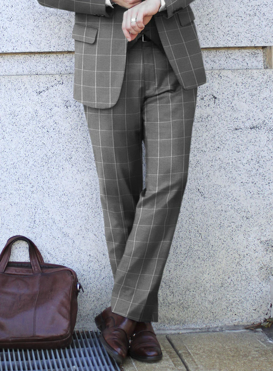 Bristol Lenato Gray Checks Pants - Image 2