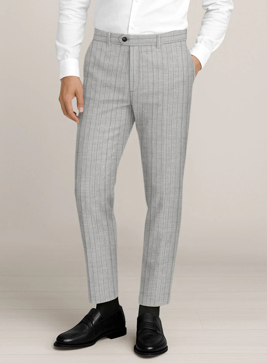 Bristol Light Gray Pinstripe Pants