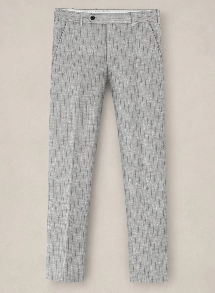 Bristol Light Gray Pinstripe Pants - Image 2
