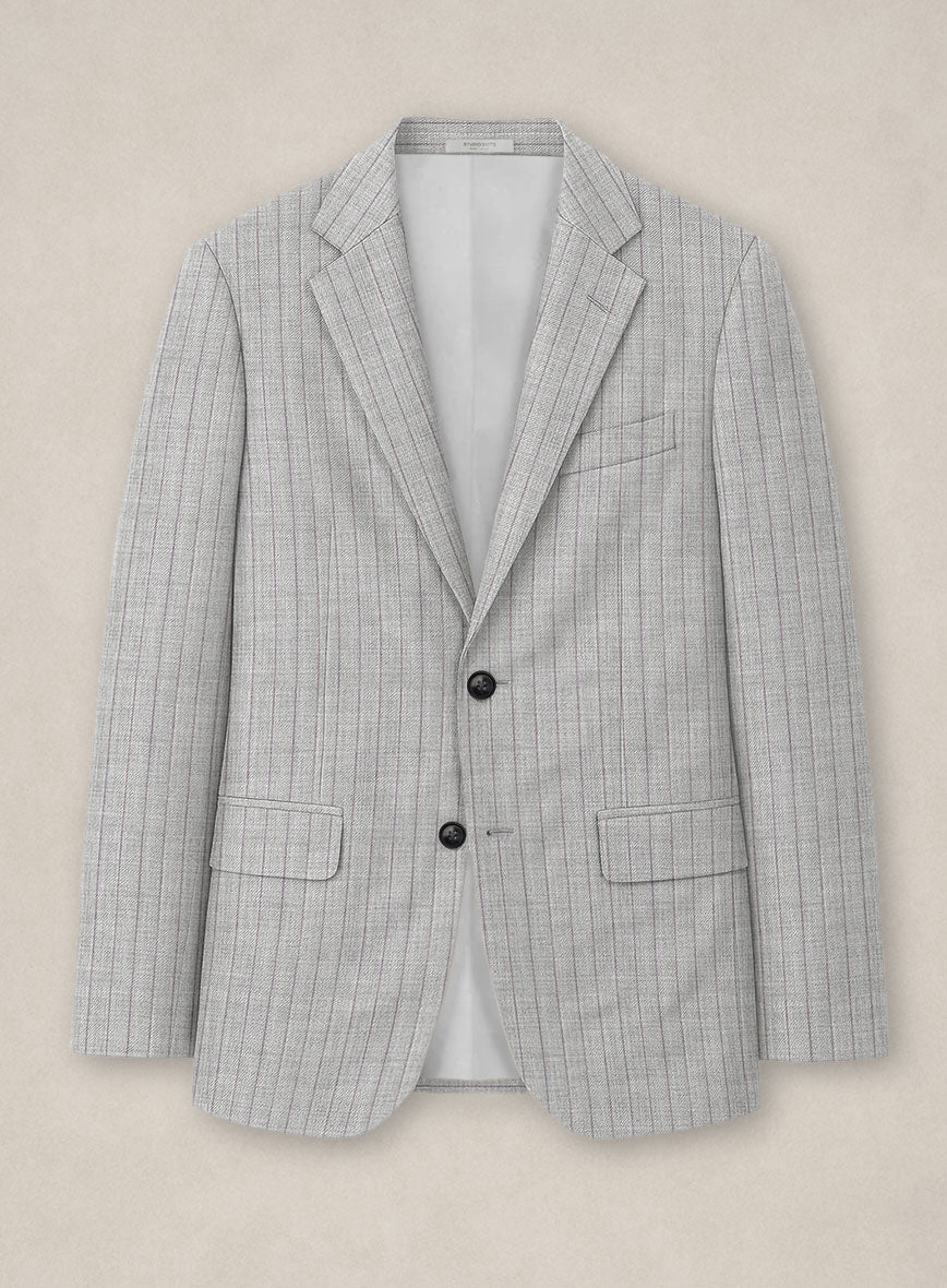 Bristol Light Gray Pinstripe Suit - Image 2