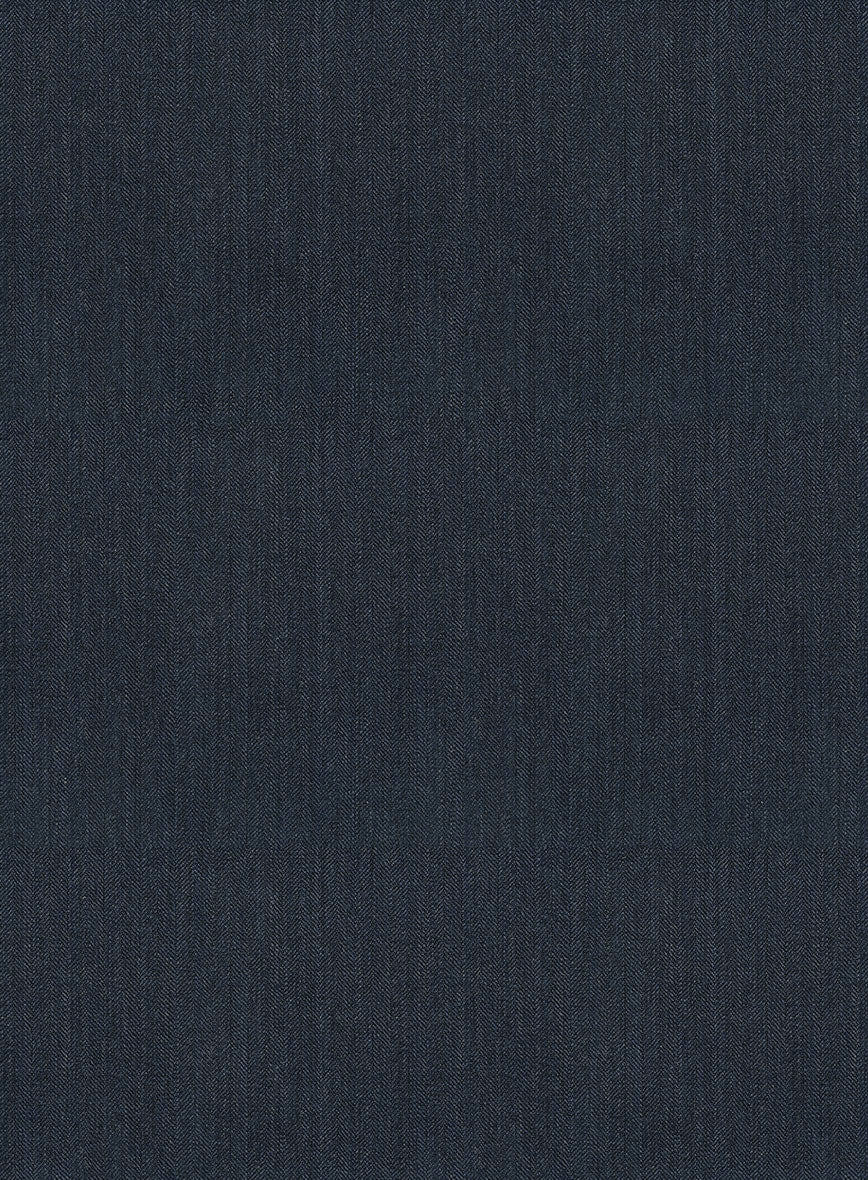 Bristol Muted Blue Herringbone Jacket - Image 2