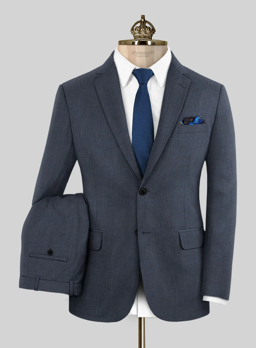 Bristol Nailhead Navy Blue Suit