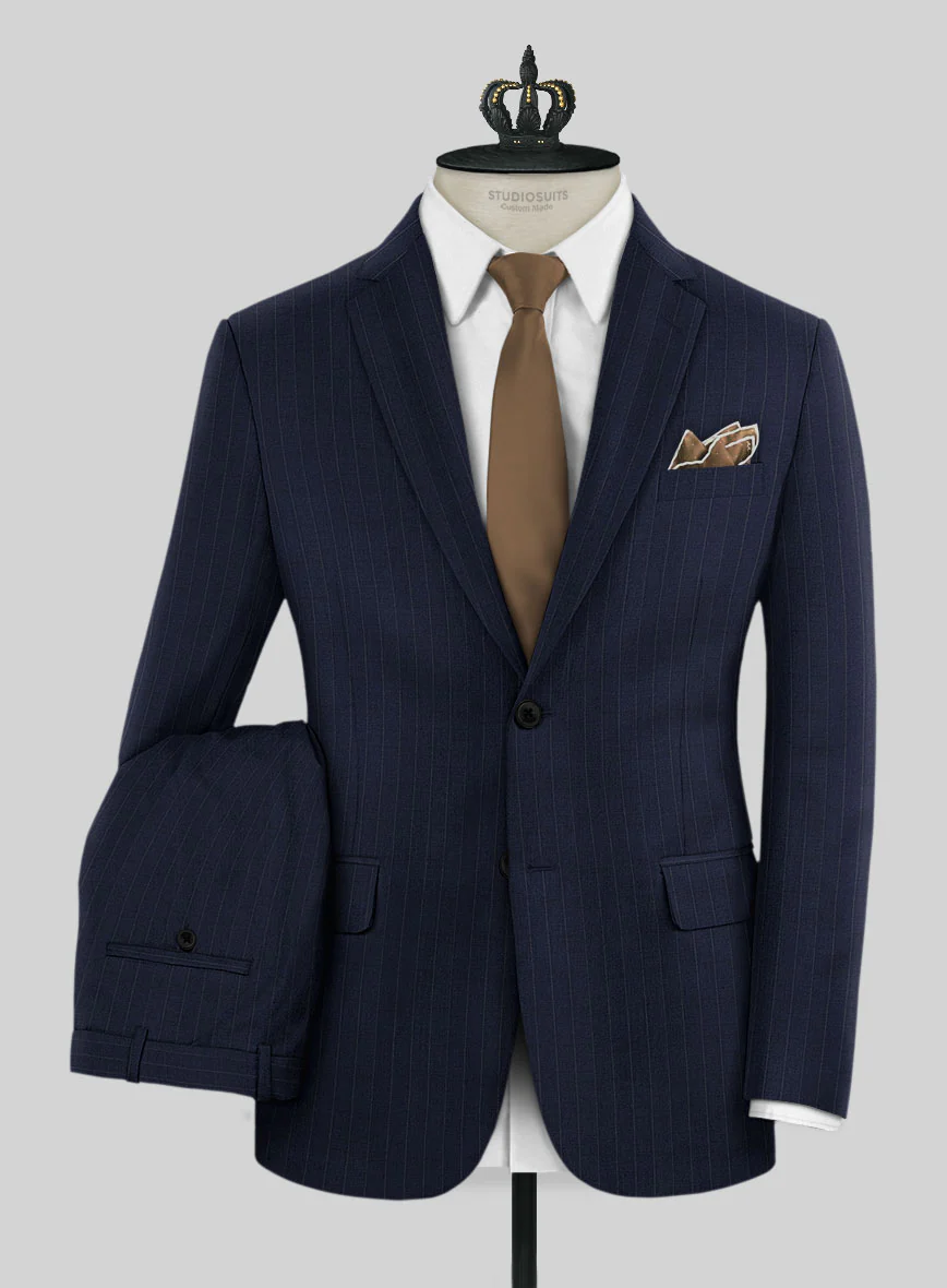 Bristol Navy Classic Stripe Suit - Image 2