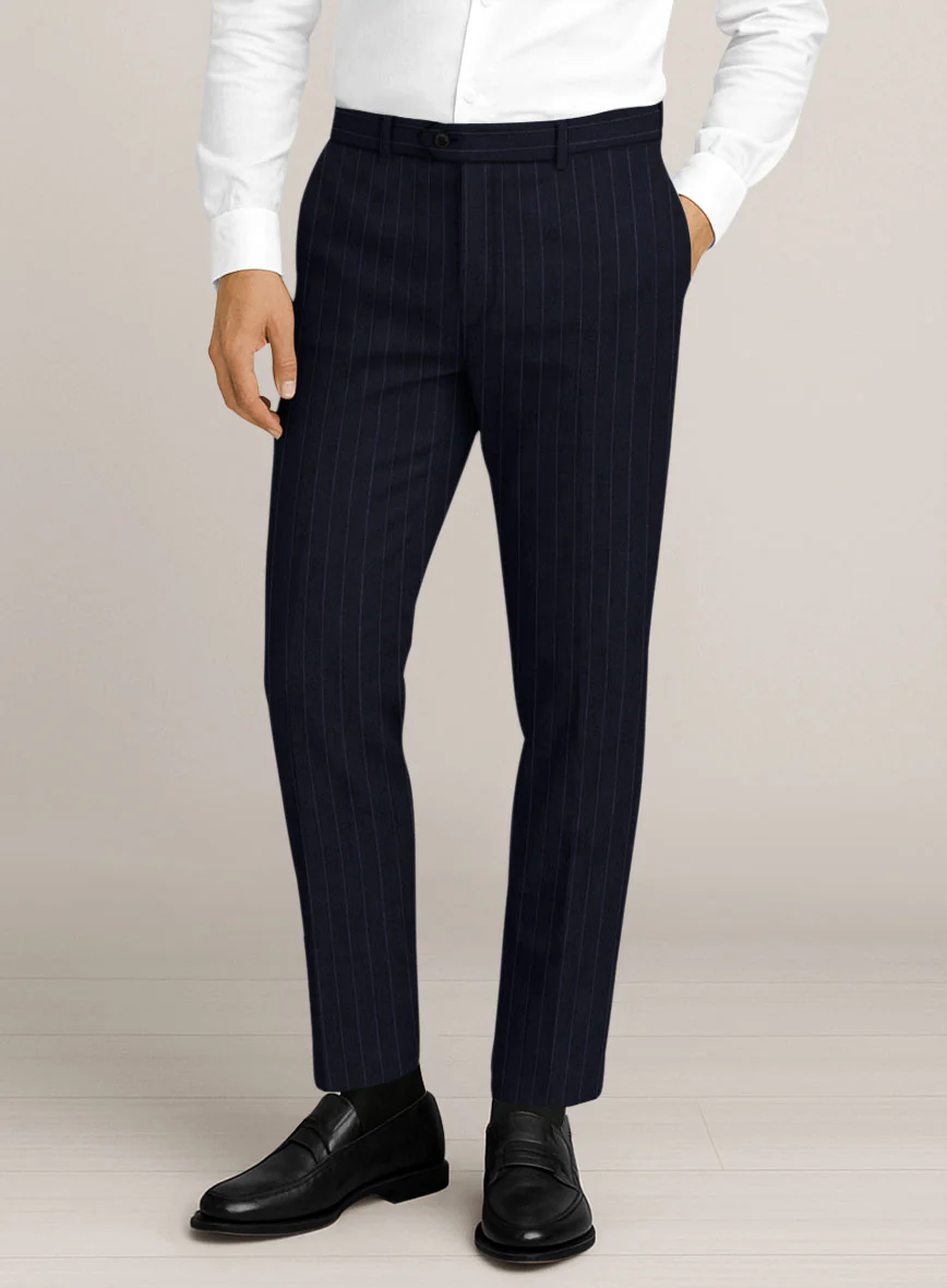 Bristol Navy Pinstripe Pants