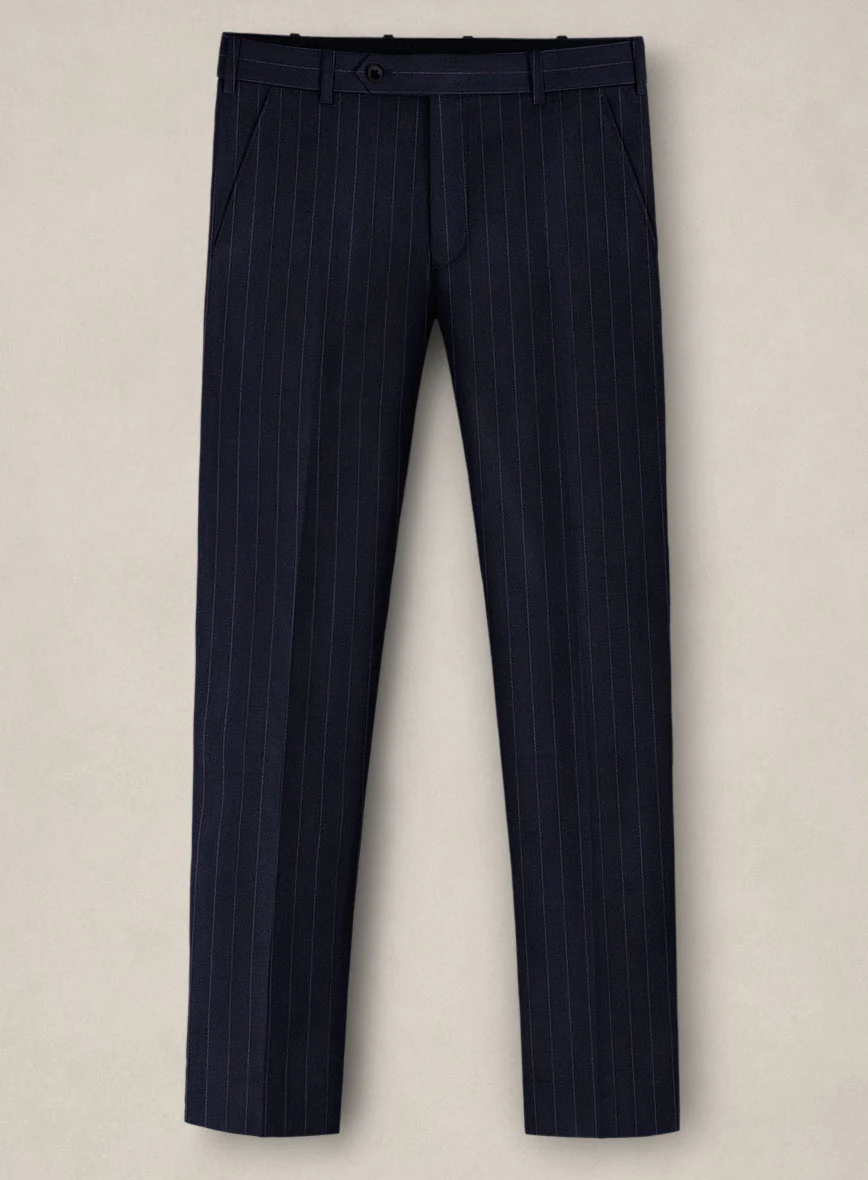 Bristol Navy Pinstripe Pants - Image 2