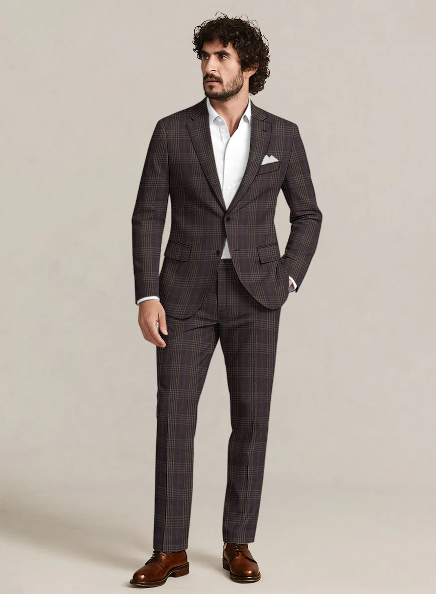 Bristol Noce Brown Check Suit