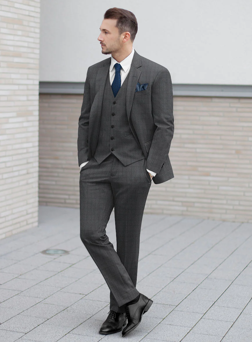 Bristol Puben Gray Checks Suit - Image 2
