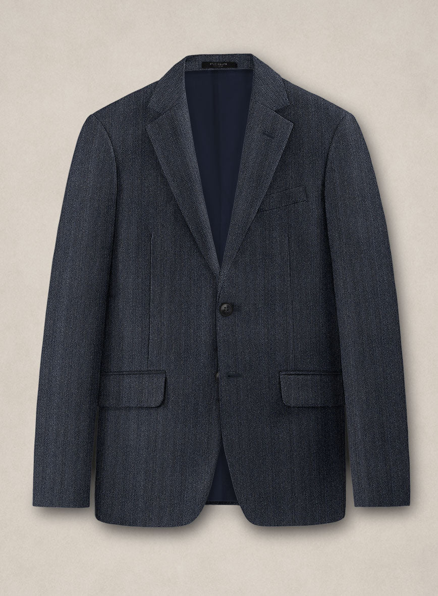 Bristol Steel Blue Herringbone Jacket