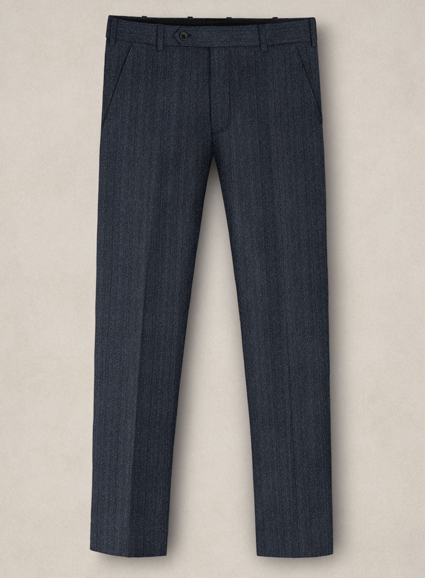 Bristol Steel Blue Herringbone Suit - Image 4
