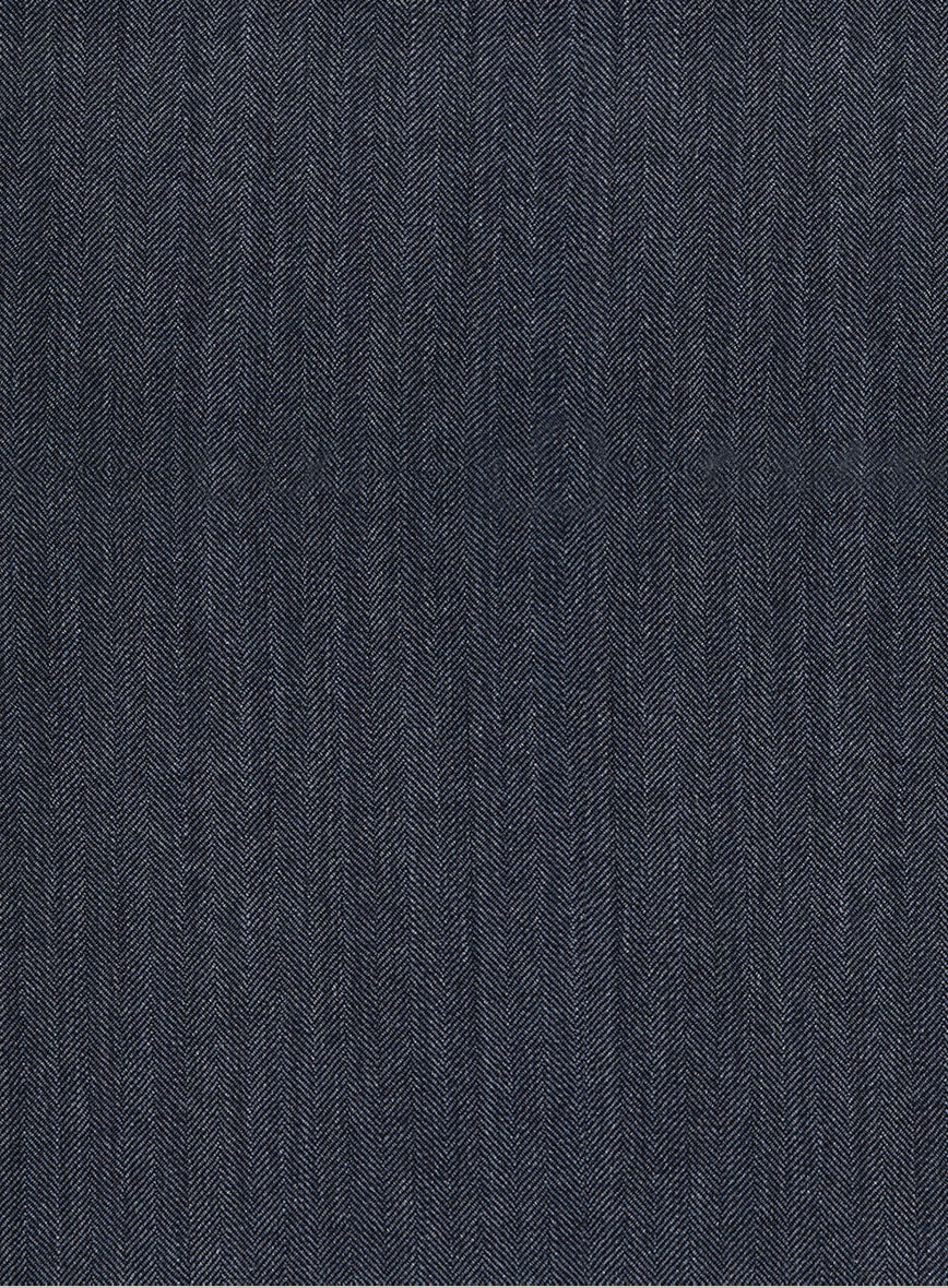 Bristol Steel Blue Herringbone Suit - Image 5