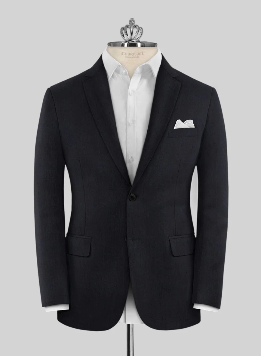 Bristol Umino Dark Blue Herringbone Suit - Image 3