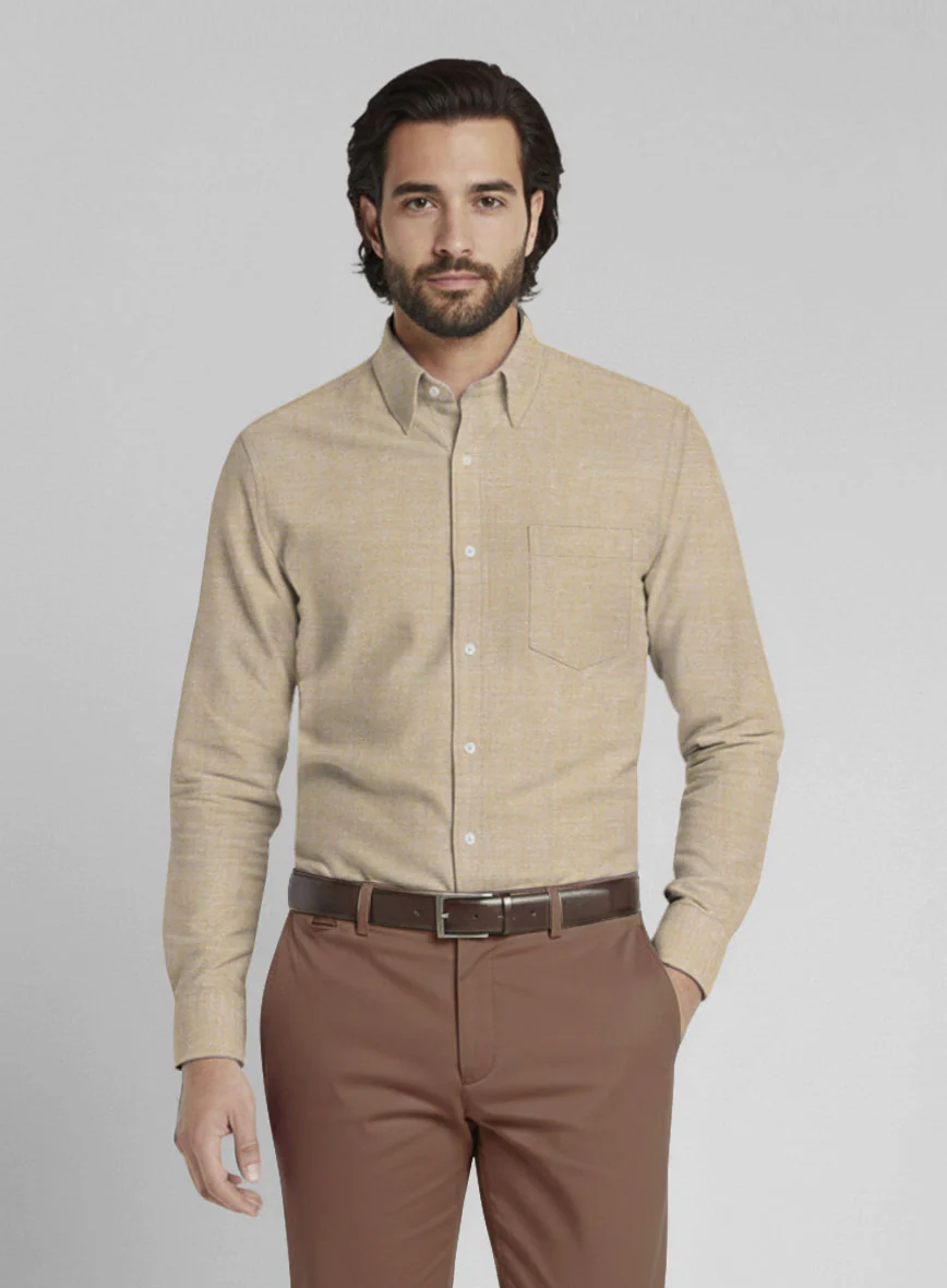 Bronze Mist Dobby Cotton Shirt