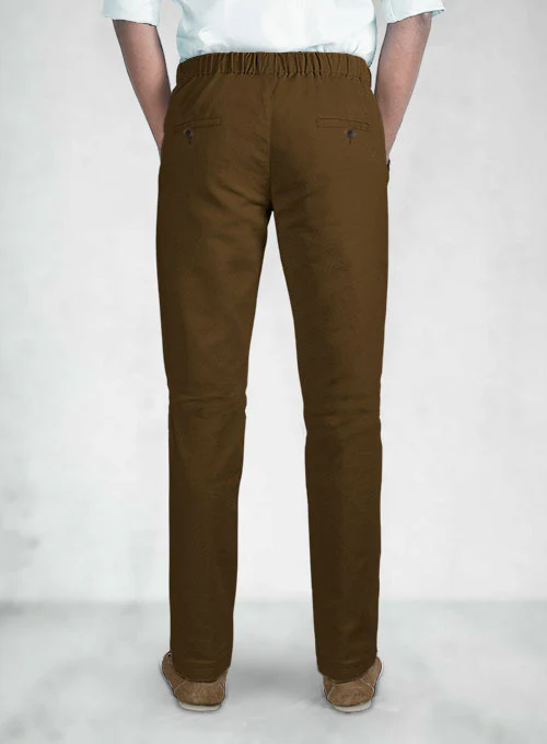 Easy Pants Brown Cotton Canvas - Image 3