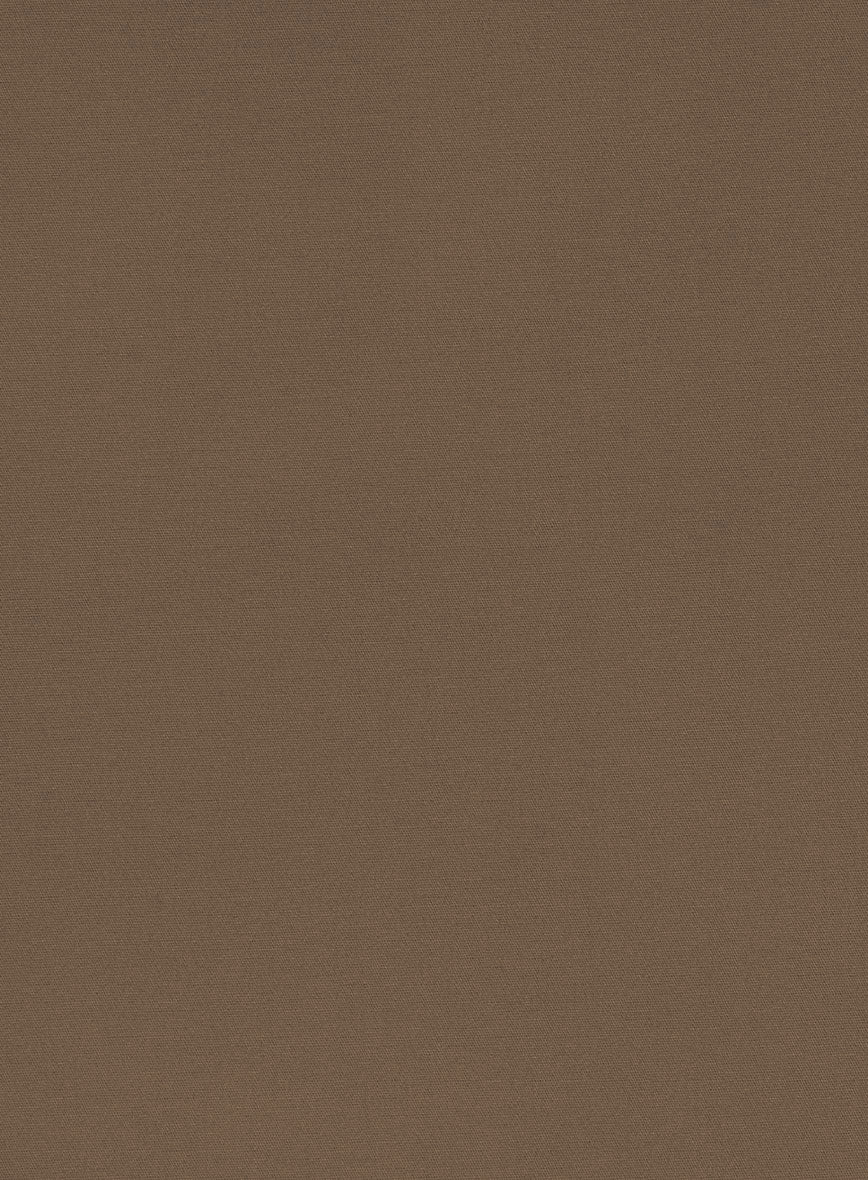 Washed Brown Feather Cotton Canvas Stretch Chino Pants - Image 4