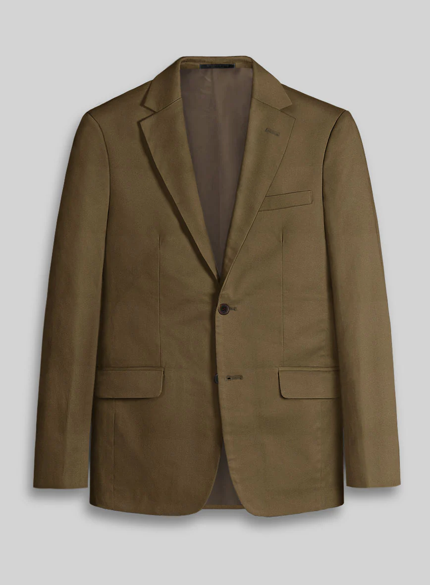 Brown Napoli Stretch Light Weight Cotton Suit - Image 2