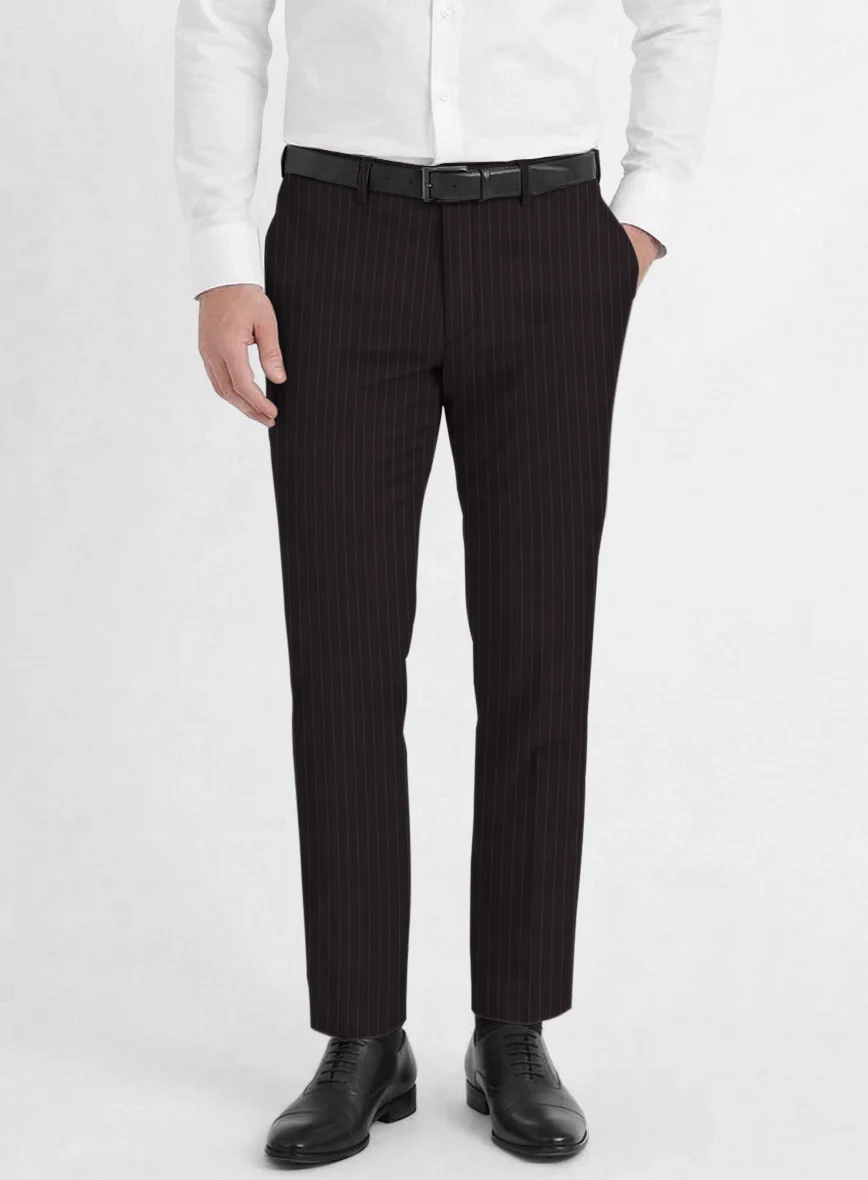 Brown Pinstripe Pants