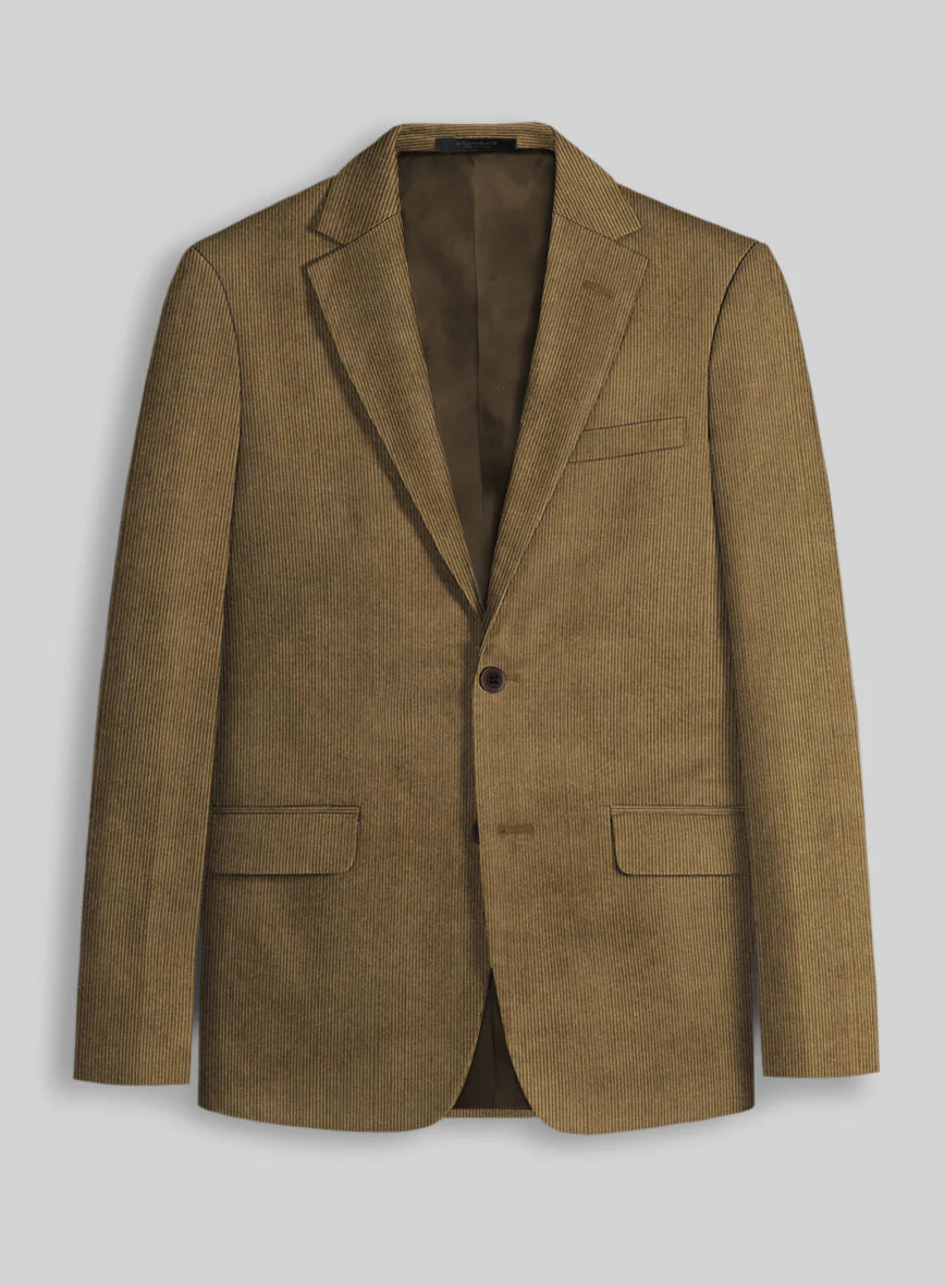 Brown Stretch Pin Corduroy Suit - Image 3