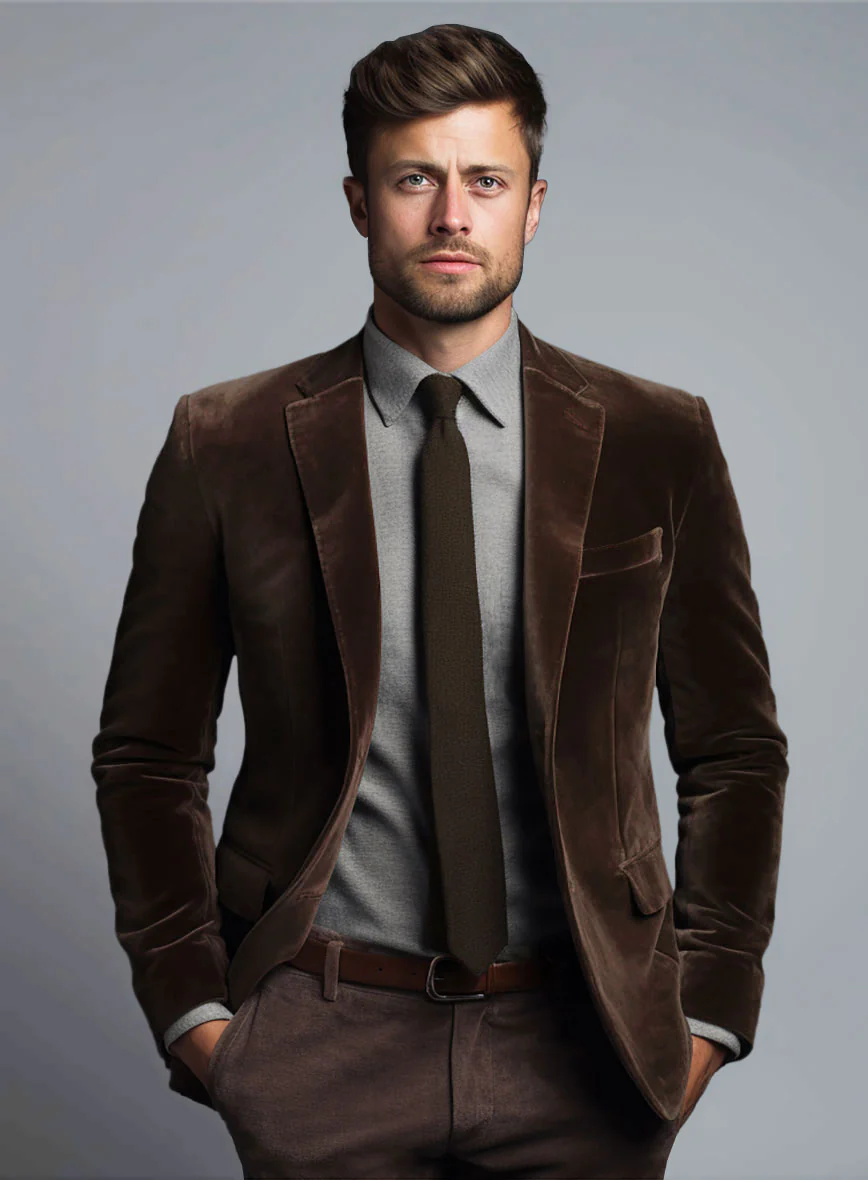 Brown Velvet Suit - Image 4