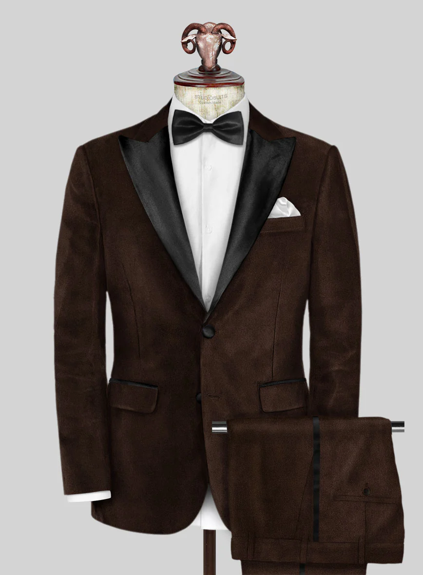 Brown Velvet Tuxedo Suit