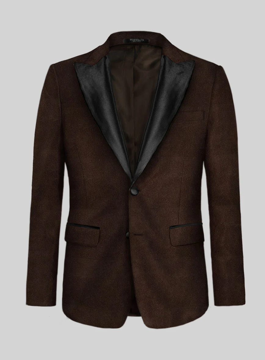 Brown Velvet Tuxedo Suit - Image 5