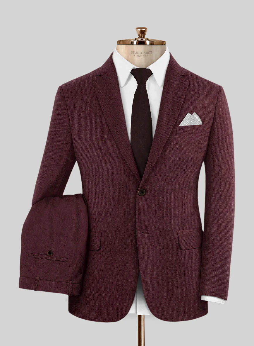 Burgundy Wool Suit - Image 2