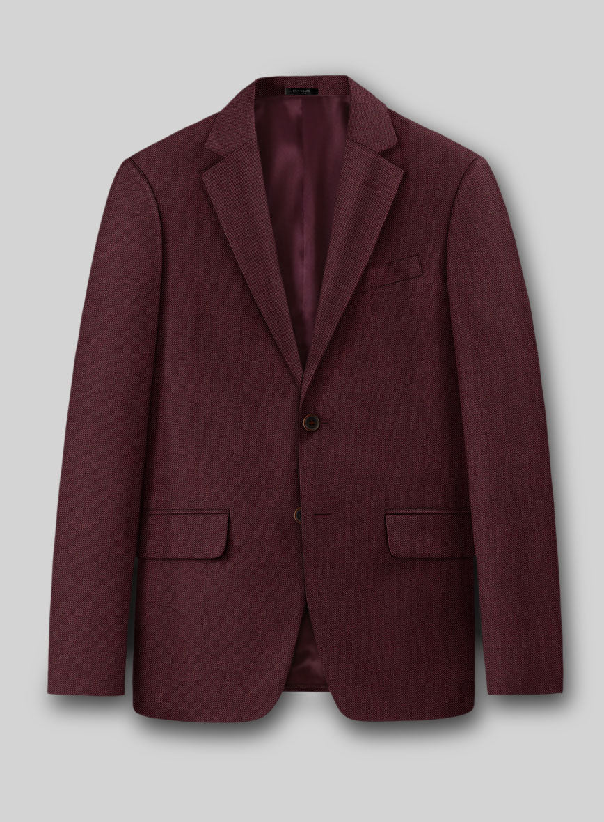 Burgundy Wool Suit - Image 4