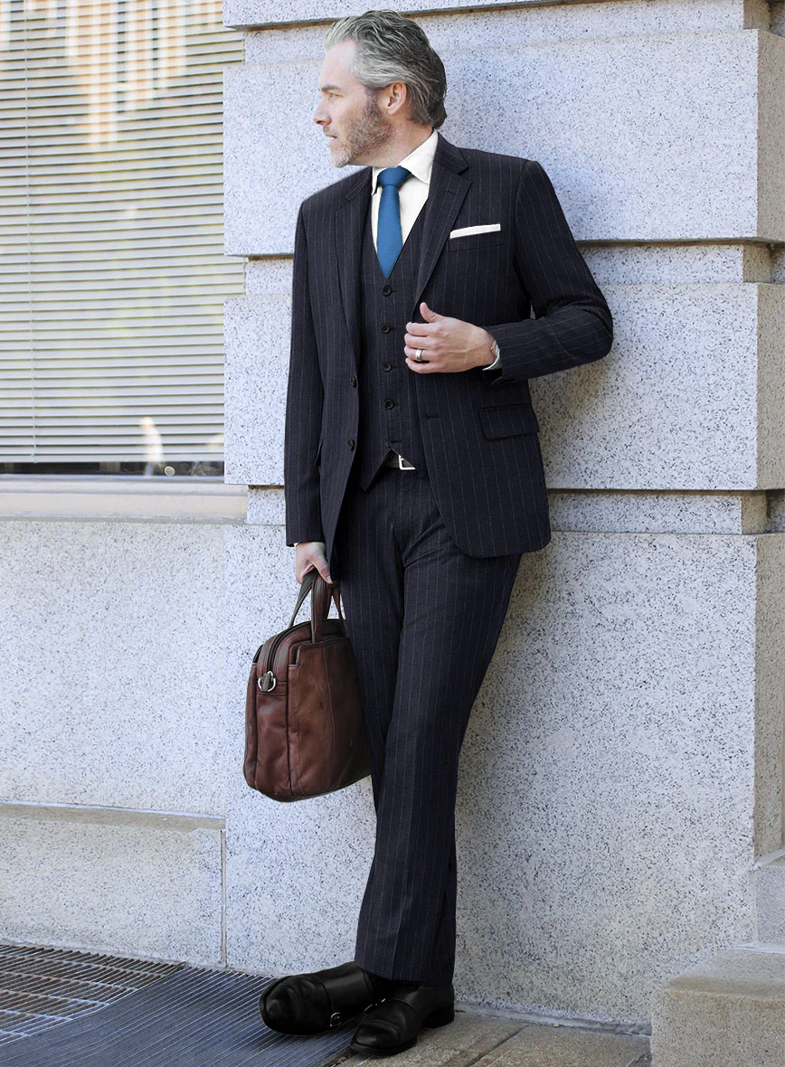 Caccioppoli Carman Navy Blue Wool Suit - Image 2