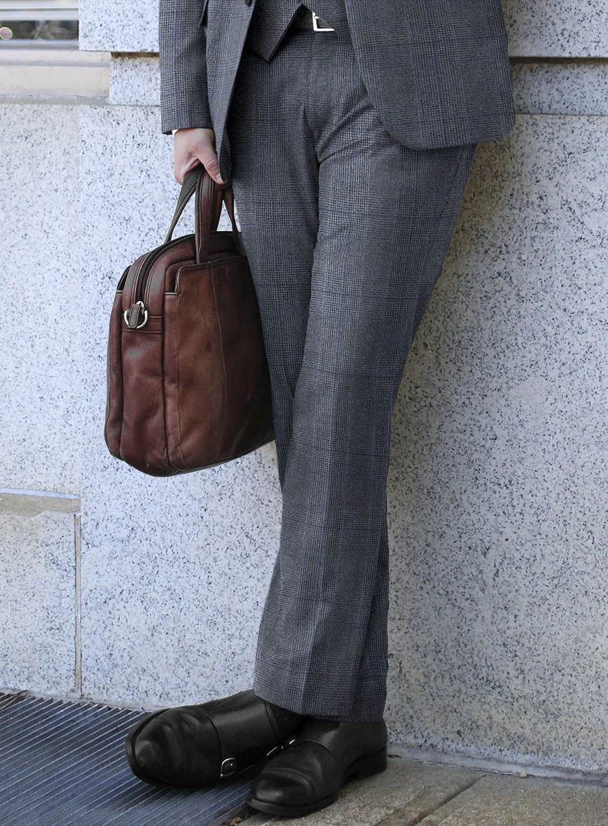 Caccioppoli Carpa Glen Blue Wool Suit - Image 4