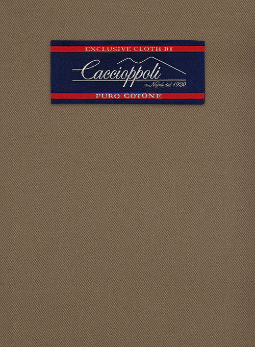 Caccioppoli Cotton Gabardine Brown Pants - Image 2