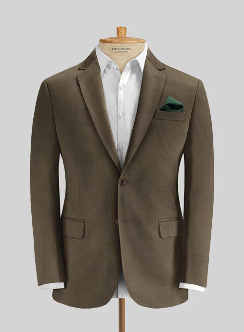 Caccioppoli Cotton Gabardine Dark Brown Suit - Image 2