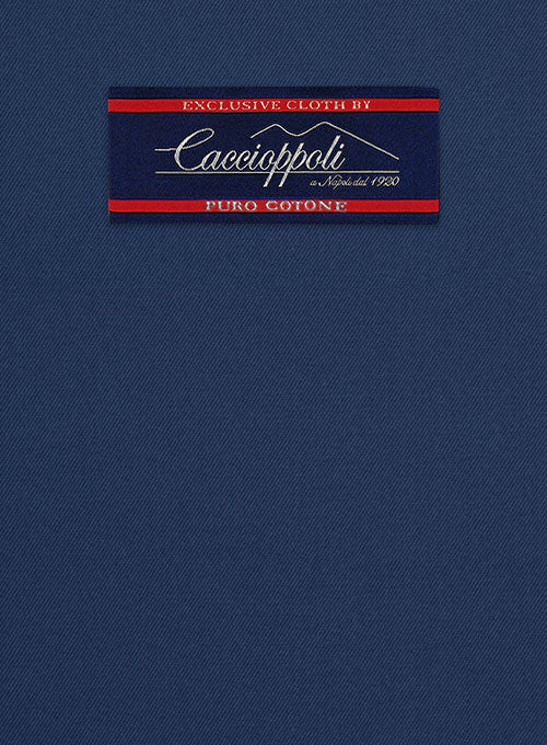 Caccioppoli Cotton Gabardine Lapis Blue Suit - Image 2