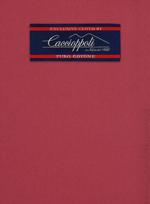 Caccioppoli Cotton Gabardine Tango Red Suit - Image 4