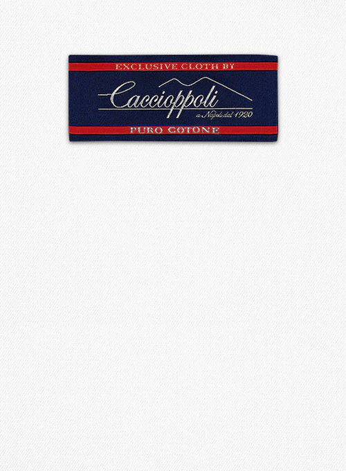 Caccioppoli Cotton Gabardine White Pants - Image 2