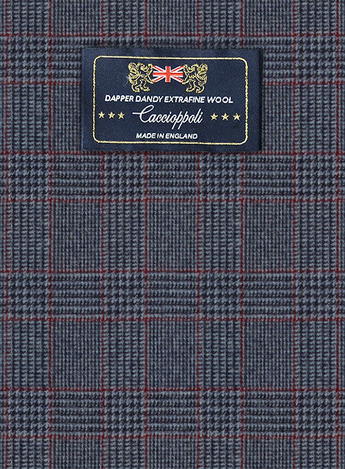 Caccioppoli Dapper Dandy Bella Blue Wool Pants - Image 7