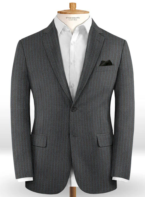 Caccioppoli Dapper Dandy Fione Charcoal Wool Suit - Image 3