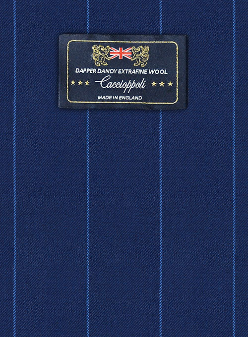 Caccioppoli Dapper Dandy Havssi Blue Wool Pants - Image 7