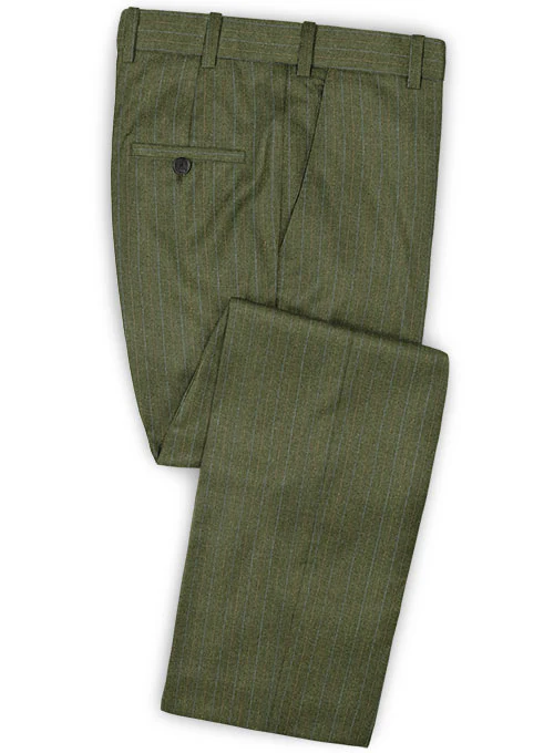 Caccioppoli Dapper Dandy Iniesa Seaweed Green Wool Suit - Image 4