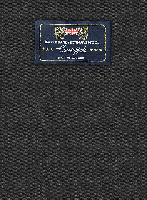 Caccioppoli Dapper Dandy Nedro Charcoal Wool Suit - Image 2