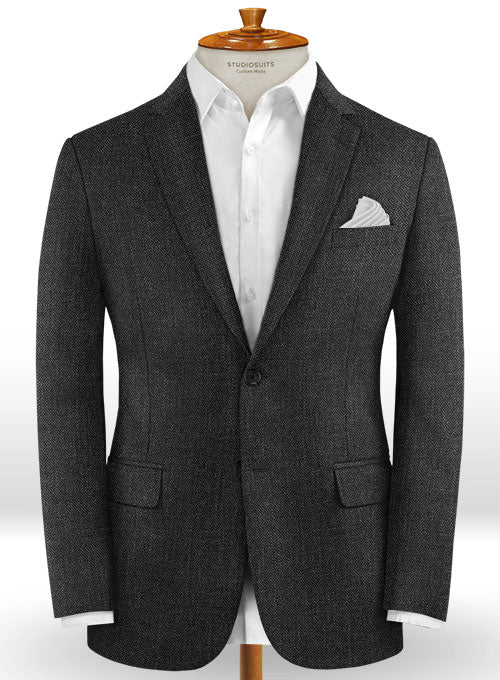 Caccioppoli Dapper Dandy Nedro Charcoal Wool Suit - Image 3