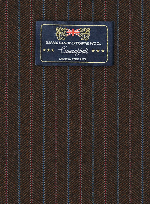 Caccioppoli Dapper Dandy Pinoza Brown Wool Suit - Image 2