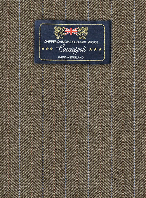 Caccioppoli Dapper Dandy Tafa Brown Wool Pants - Image 7